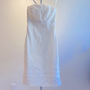 Express white strapless stretch dress